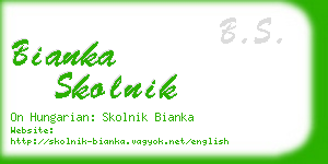 bianka skolnik business card
